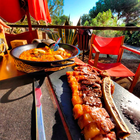 Uno de los platos de carne del restaurante Tarannà Parc Foretal de Mataró